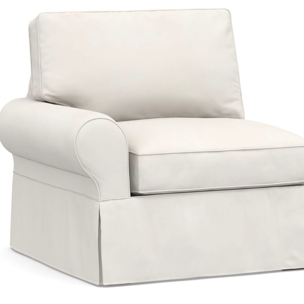 POTTERY BARN BASIC SECTIONAL COMPONENT REPLACEMENT SLIPCOVER. LEFT ARM ARMCHAIR